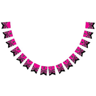 Hot Pink Cheerleader Birthday Bunting