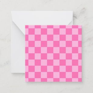 Hot Pink Chequerboard Card