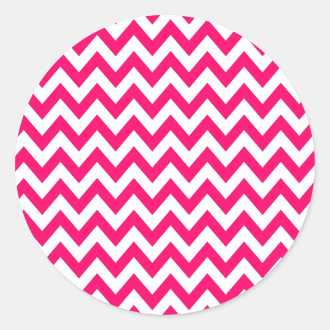 Hot Pink Chevron Stickers (Front)