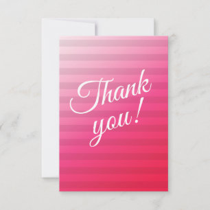 Hot Pink Chic Modern Thank You Card