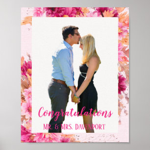 Hot Pink Chrysanthemum Love In Bloom Custom Poster