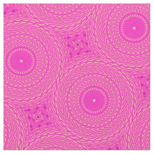 Hot pink circles pattern fabric