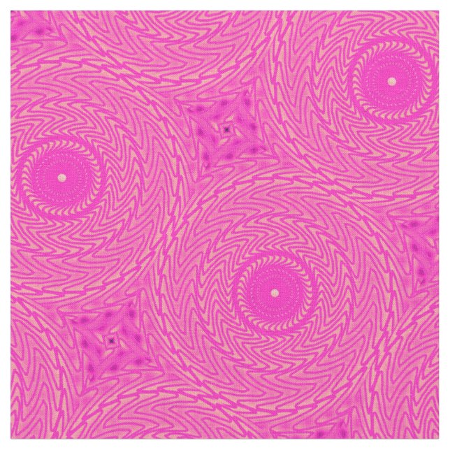 Hot pink circles pattern fabric (Close Up)