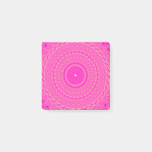 Hot pink circles pattern post-it notes