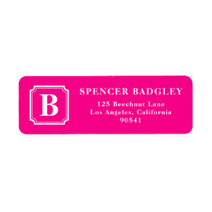 Hot Pink Classic Monogram Logo Personalised