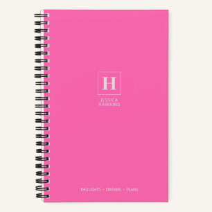 Hot Pink Classic Monogram Notebook
