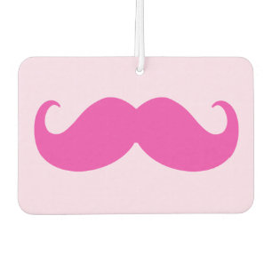 Hot Pink Classic Moustache Car Air Freshener
