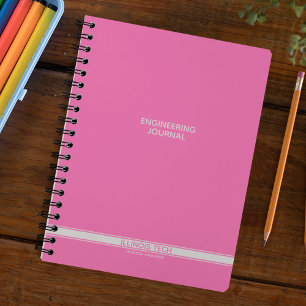 Hot Pink Classic Stripe Spiral Notebook Planner