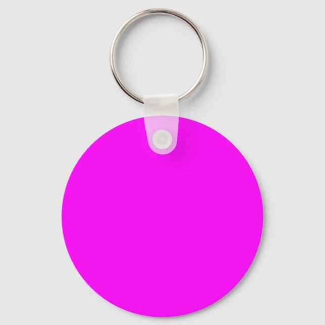 Hot Pink Colour Customised Designer Key Ring (Front)