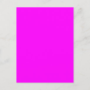 Hot Pink Colour Customised Designer Postcard