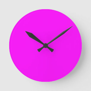 Hot Pink Colour Customised Designer Round Clock