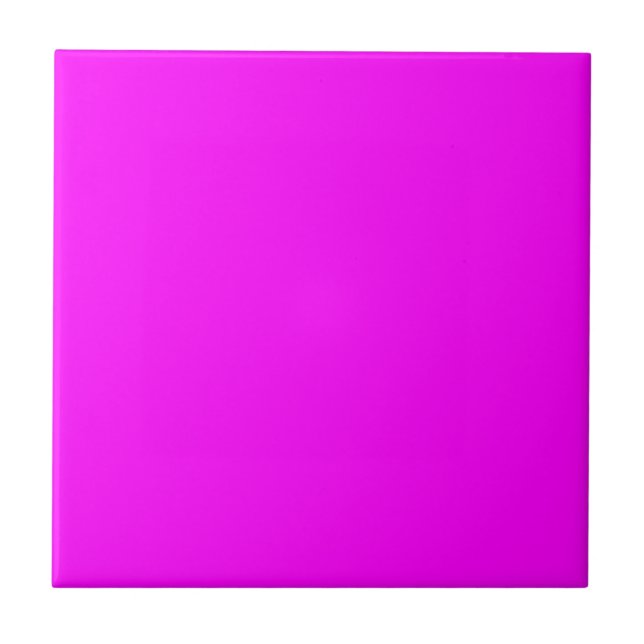 Hot Pink Colour Customised Designer Tile (Front)