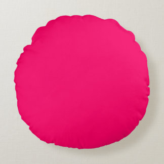 Hot Pink Colour Round Cushion