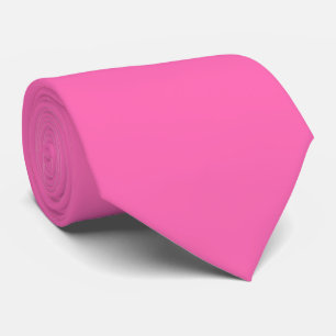 Hot Pink Colour Solid Plain Tie