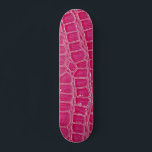 Hot Pink Croc Crocodile Skin Faux Comp Skateboard<br><div class="desc">Our patent-pending printing process allows us to create one-off boards with the brightest colours,  sharpest images and with professional quality standards that will stand up to the toughest skating.</div>