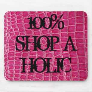 Hot Pink Croc Crocodile Skin Personalised Mousepad