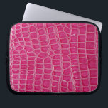 Hot Pink Croc Faux Laptop Sleeve Protective Case<br><div class="desc">Protect your laptop, ebook reader, or tablet with a custom laptop sleeve from Zazzle. Made with 100% neoprene, these lightweight and water resistant sleeves. Great for day-to-day and travel durability, Zazzle custom laptop sleeves come in three sizes to fit your specific device and style. Show off your individual aesthetic while...</div>