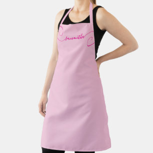 Hot Pink Curly Signature Apron