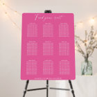 Hot Pink Custom Bridal Shower 9 Seating Chart