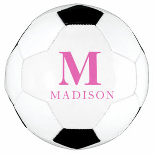 Hot Pink Custom Monogram Name Football