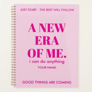HOT PINK CUSTOMIZED NAME STYLISH SIMPLE DAILY PLANNER
