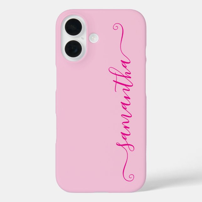 Hot Pink Cute Signature Case-Mate iPhone Case (Back)