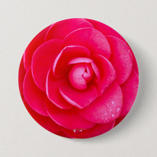 Hot Pink Dahlia 7.5 Cm Round Badge