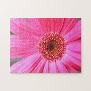Hot Pink Daisy Jigsaw Puzzle
