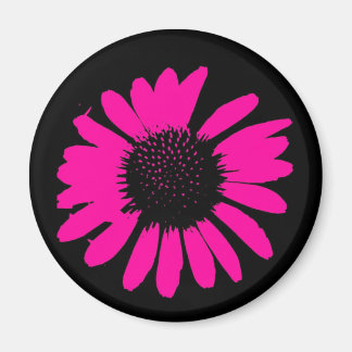 Hot Pink Daisy Magnet
