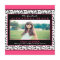 Hot Pink Damask Floral Photo Graduation Invitation