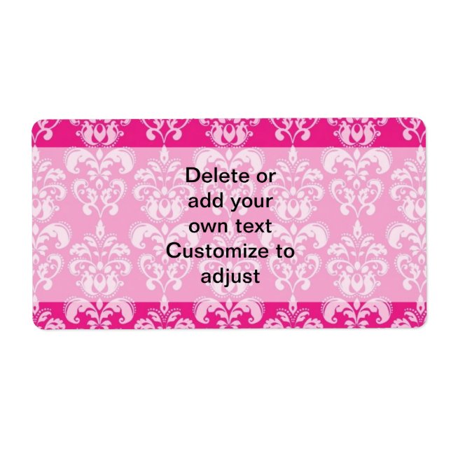 Hot pink damask pattern (Front)