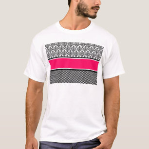 hot pink damask T-Shirt