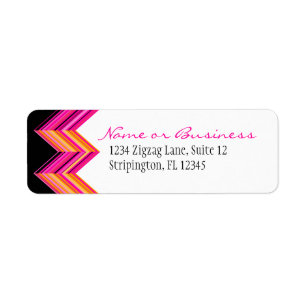 Hot Pink Diags Address Label