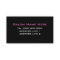 Hot Pink Diamond Bling Make-Up Artist Biz Card