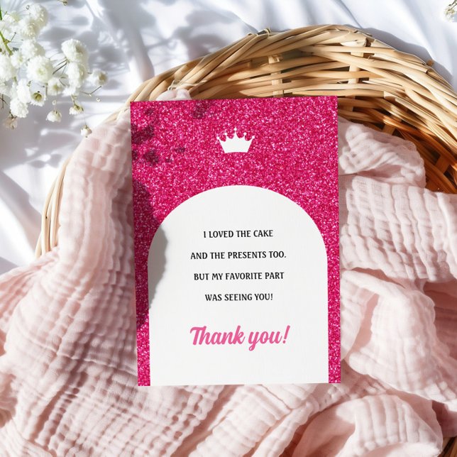 Hot Pink Doll Card, Fashion Doll Thank You Card (Creator Uploaded)