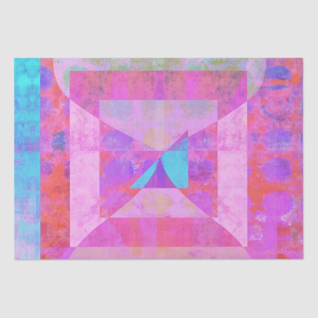 Hot Pink Dream #1 Mixed Media Tissue Paper (Front)