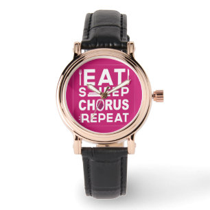 Hot Pink Eat Sleep Chorus Repeat Block Watch