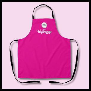 Hot Pink Employee Your Logo Makeup Artist  Apron