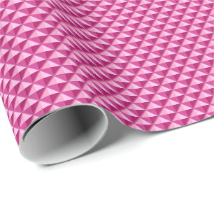 Hot pink, enamel look, studded grid wrapping paper