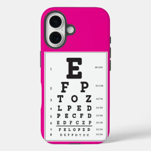 Hot Pink Eye Chart iPhone Case