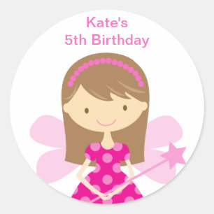 Hot PInk Fairy Stickers