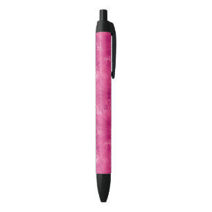 Hot Pink Faux Fur Black Ink Pen