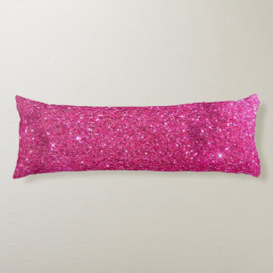 Hot Pink Faux Glitter Body Pillow