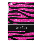 Hot Pink Faux Glitter Zebra Personalised
