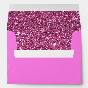 Hot Pink Faux Sparkles Background Texture Print Envelopes
