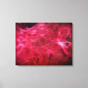 Hot Pink Fire and Flame Canvas Art