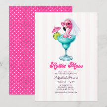 Hot Pink Flamingo Cocktail Beach Bachelorette