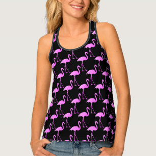 Hot pink flamingo racerback tank top for women