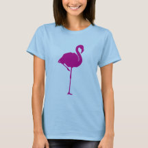 Hot Pink Flamingo Women's Fitted Burnout Tee