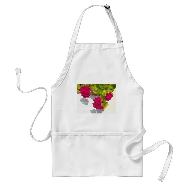 HOt pink floral flowers Pink Geranium Standard Apron (Front)
